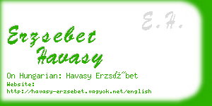 erzsebet havasy business card